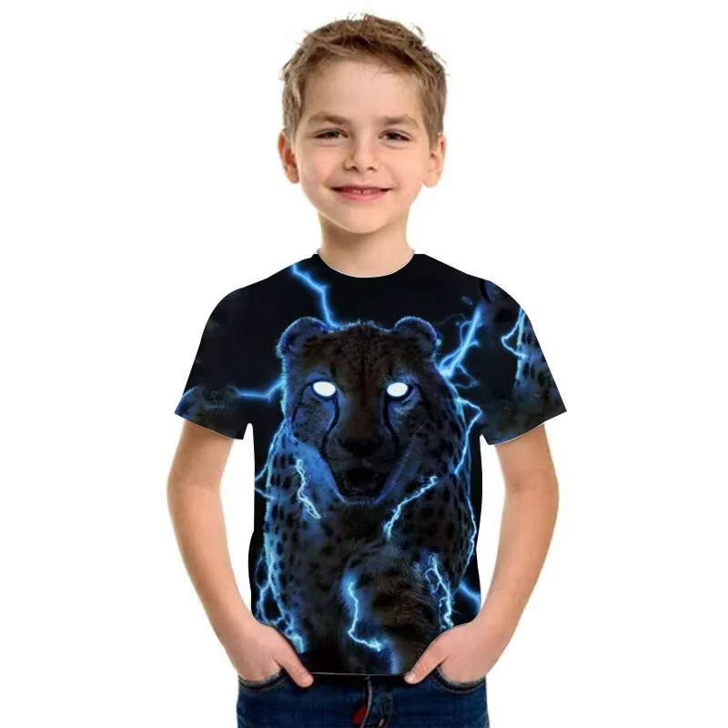T-Shirts drôles avec visage de singe pour enfants