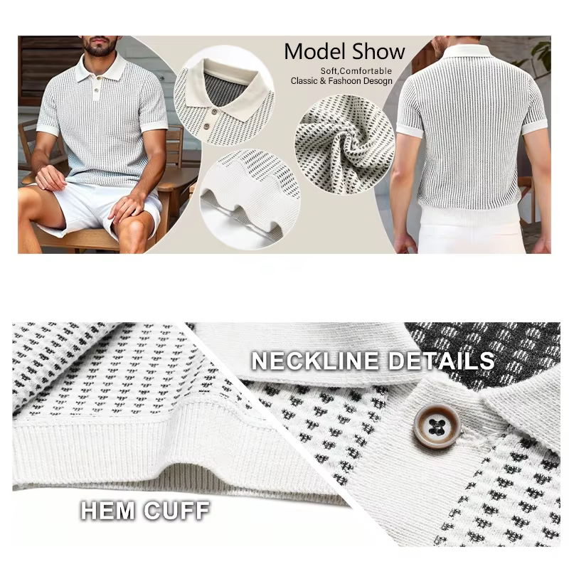 Nouvelles chemises en tricot pour hommes