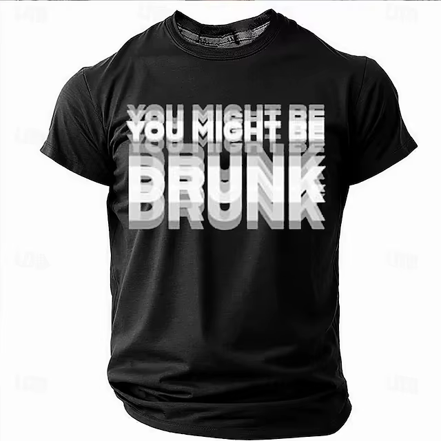 YOU MIGHT BE DRUNKT lettre imprimée T-shirts mode d'été à manches courtes drôle hommes femmes