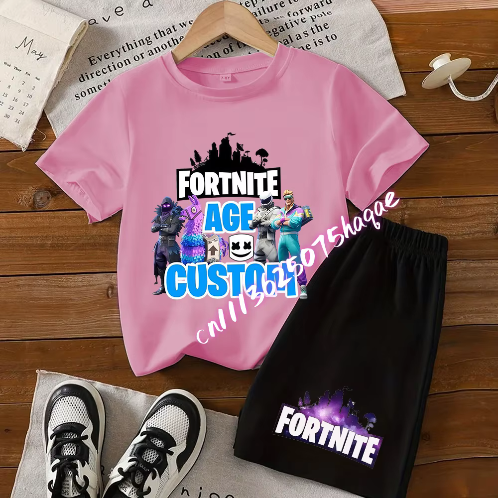 FortnitesT-shirt et short pour garçons et filles