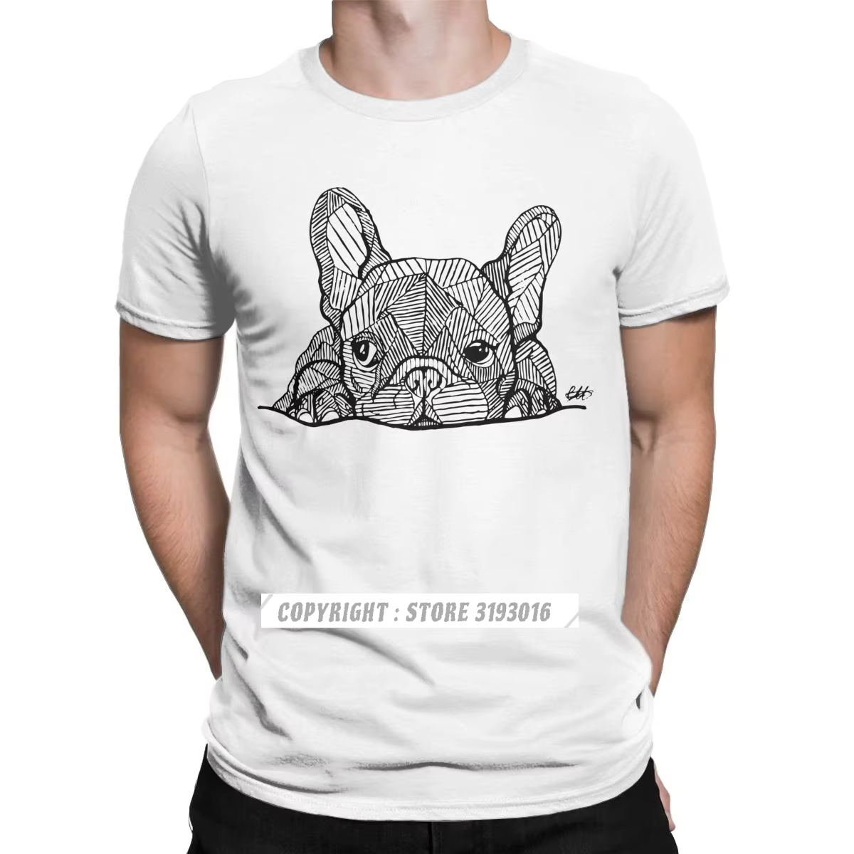 T-shirt vintage à col rond pour homme
