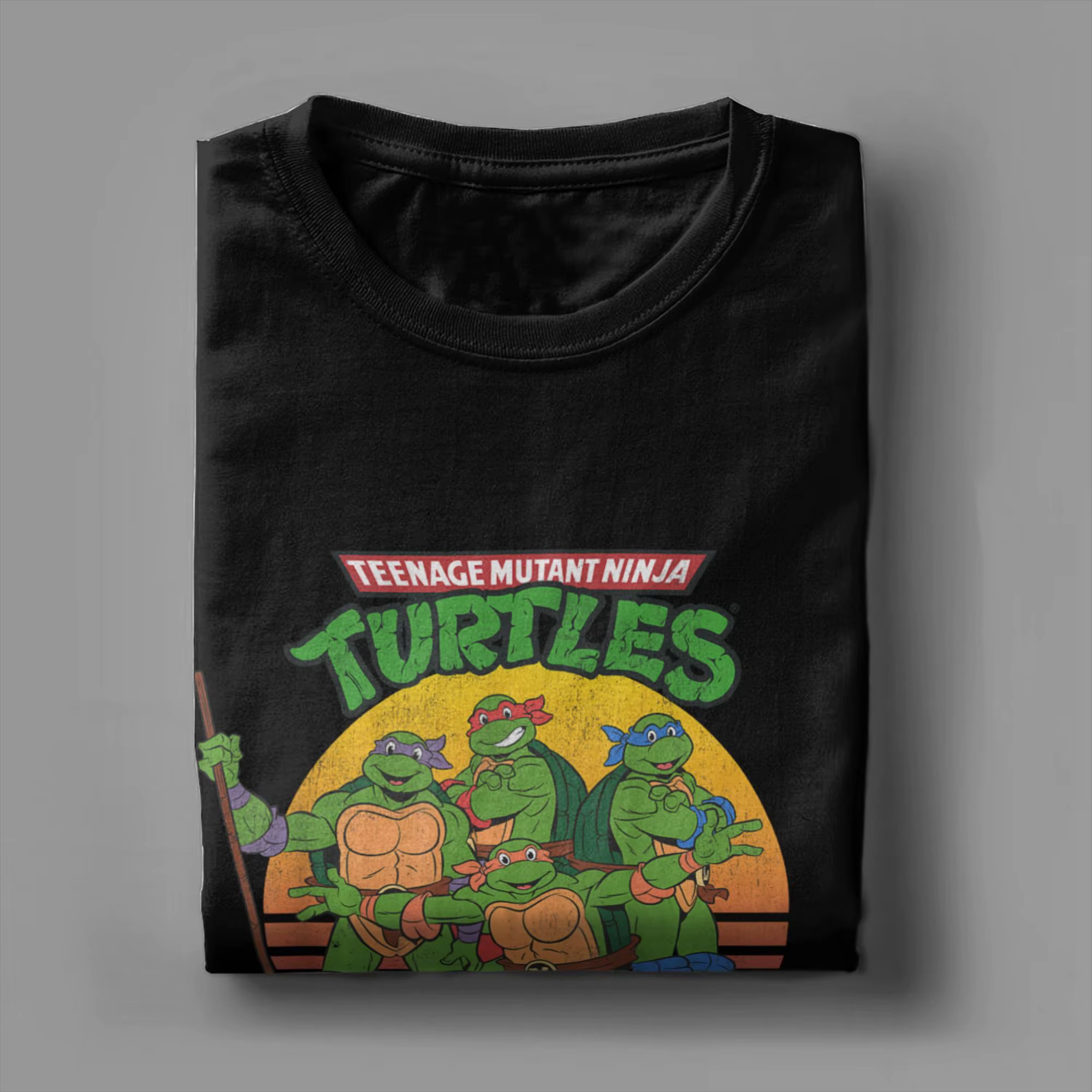 T-Shirt Ninja Turtles Retro Sun Group pour hommes