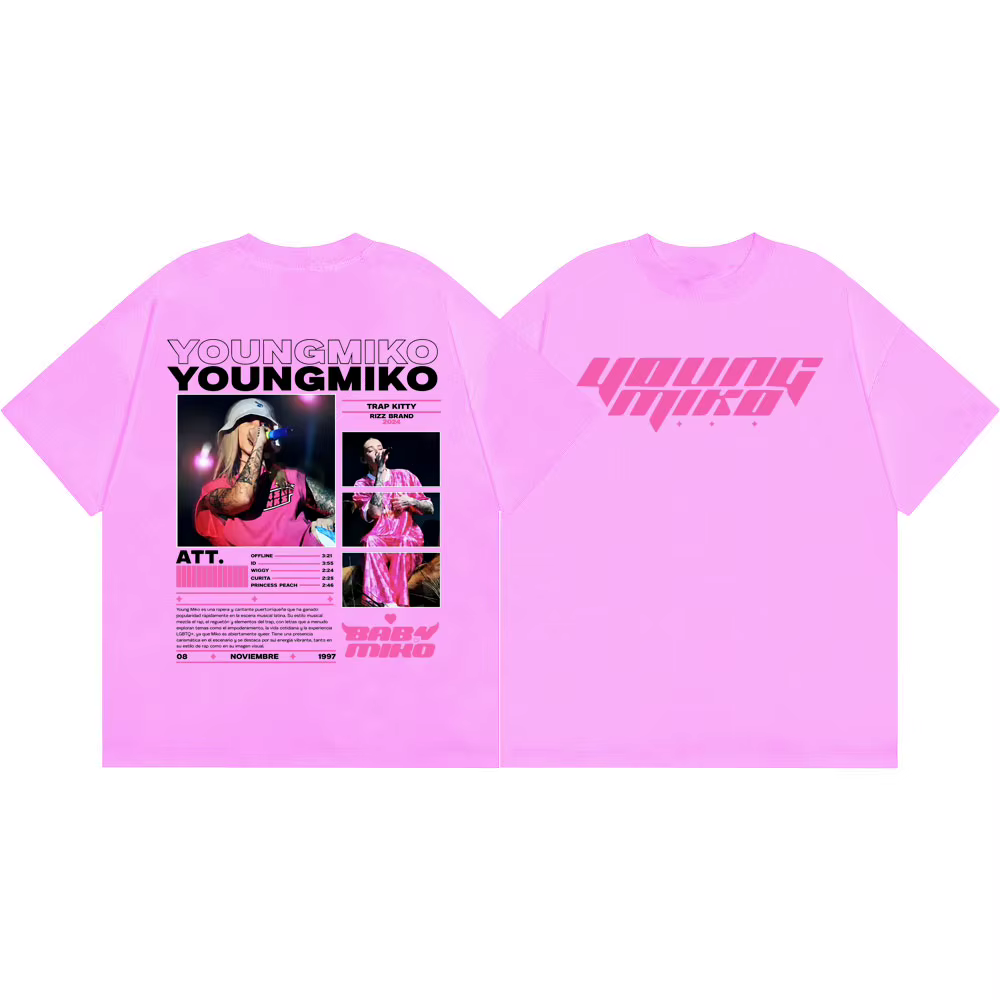 T-shirt de rappeur Young Miko pour hommes et femmes