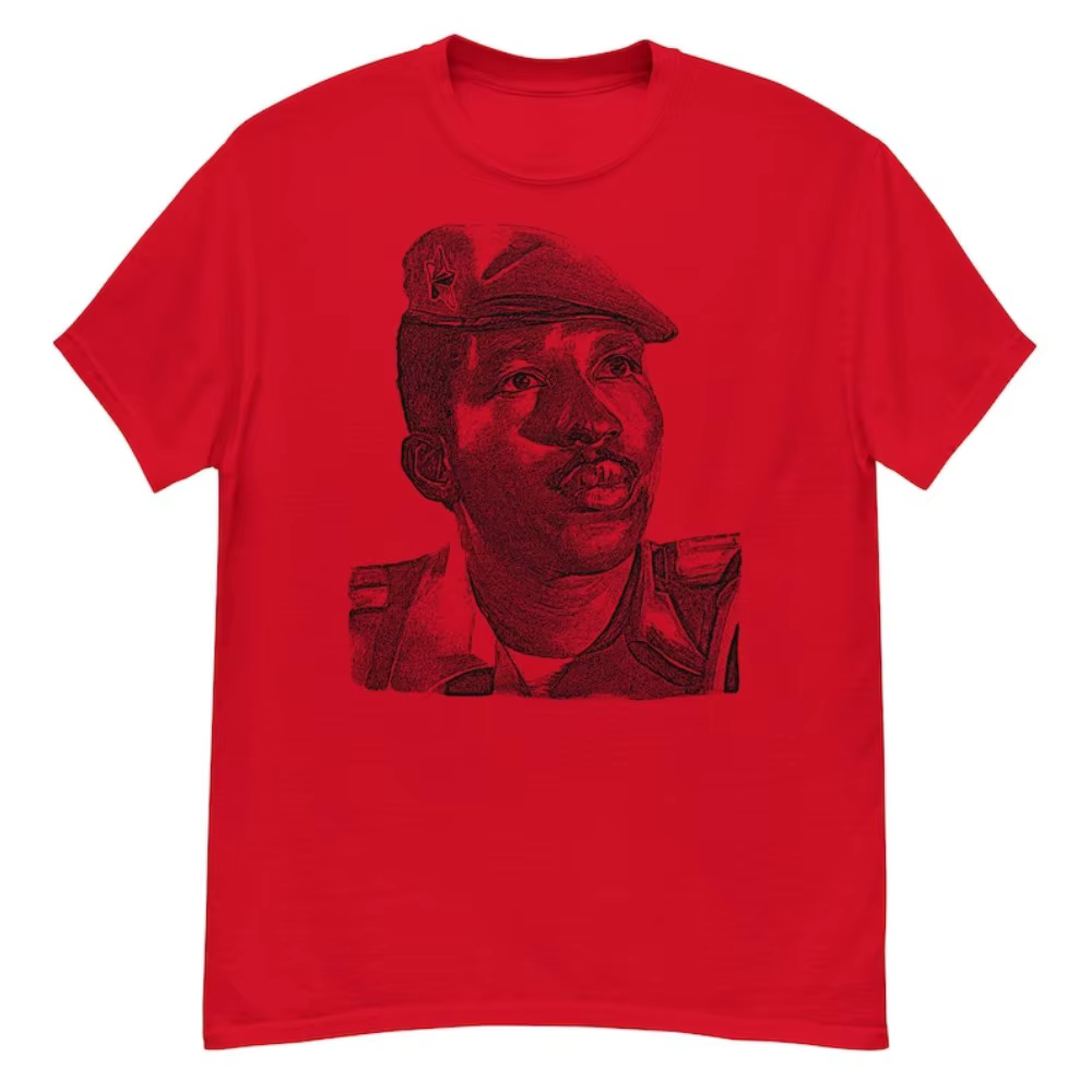 Thomas Sankara Silhouette socialiste Anti-impéricialiste pan-africain T-Shirt été respirant Camisetas nostalgie
