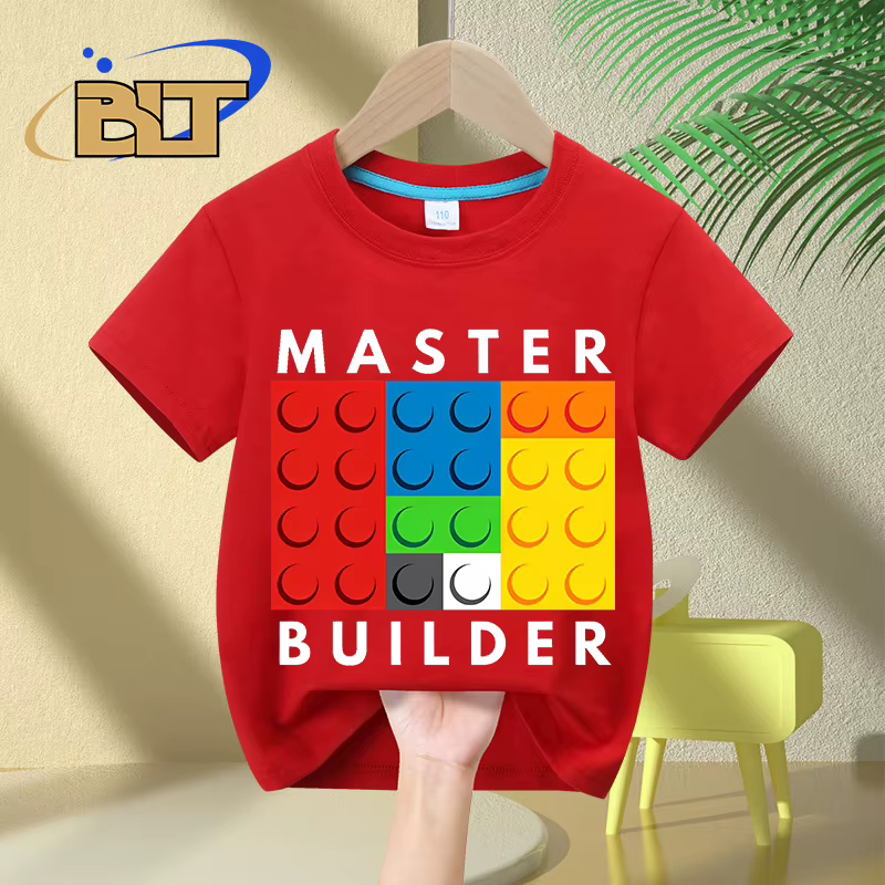 T-Shirt à Manches Courtes en Pur Coton pour Enfant
