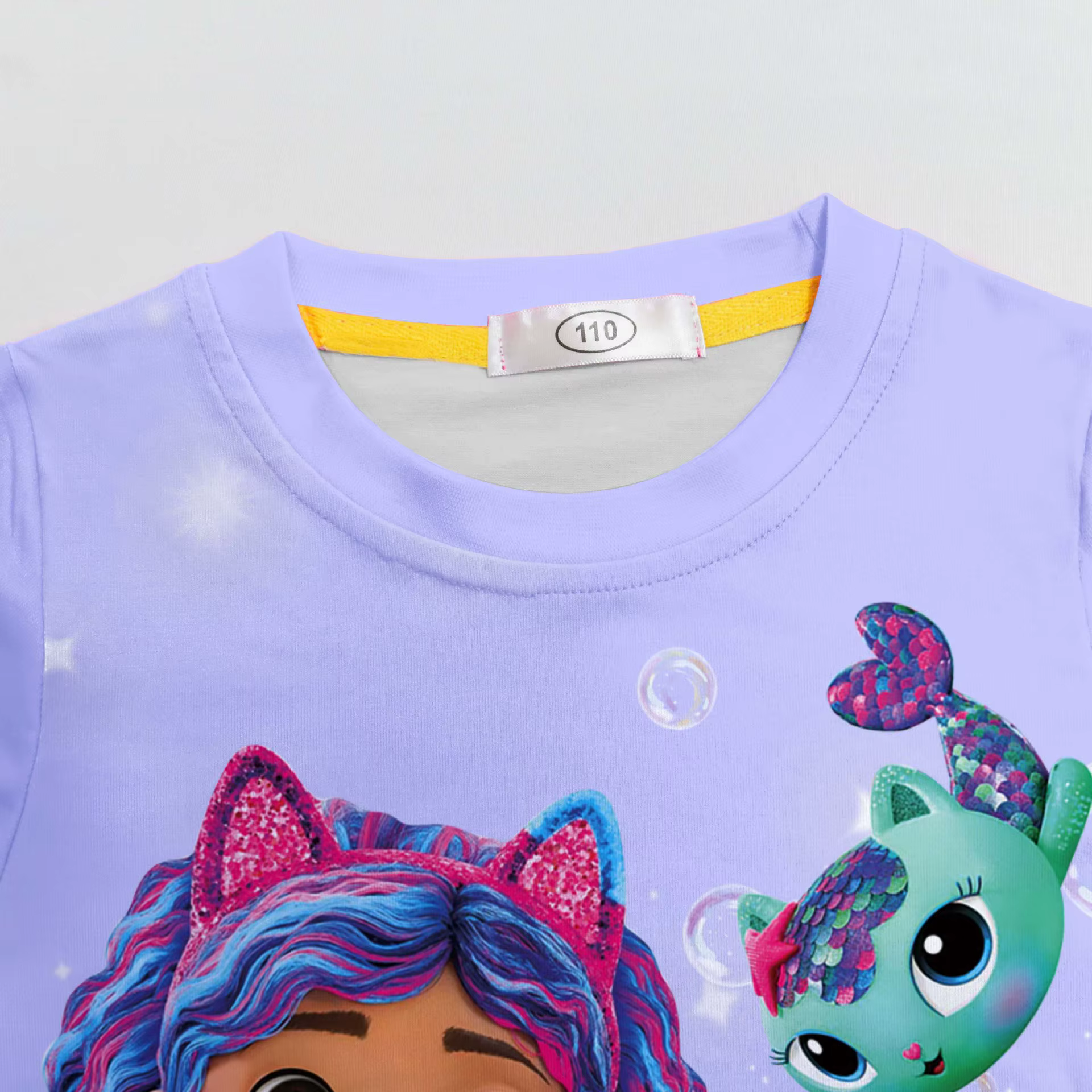 2025Gabby DollHouse filles vêtements dessin animé imprimé pyjamas mignon sirène Gabby's t-shirt pantalon ensemble