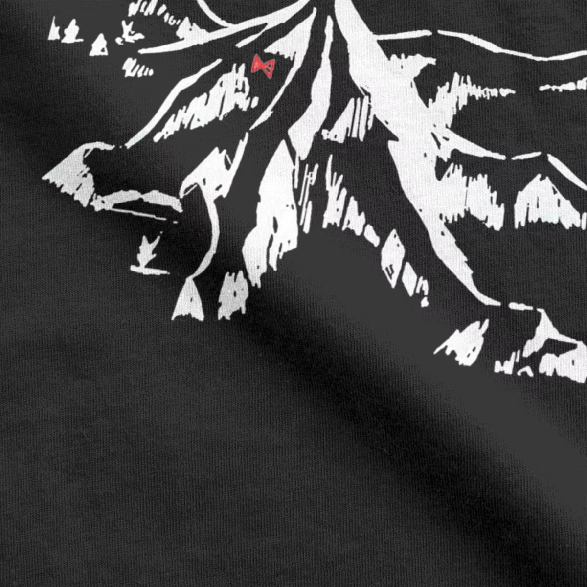 Hommes T-Shirt montagne solitaire t-les l-les des r-rings Mordor Vintage 100% coton t-shirts à manches courtes
