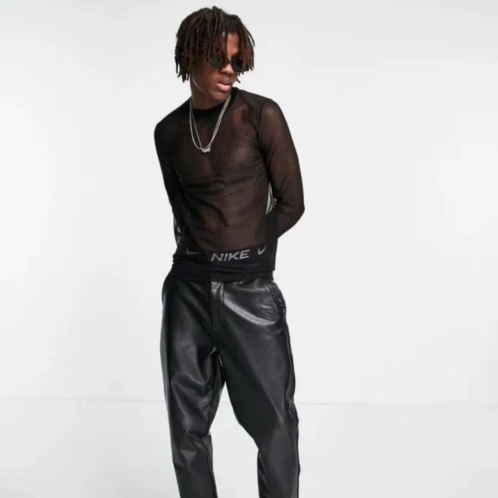 T-shirt en maille à manches longues pour hommes