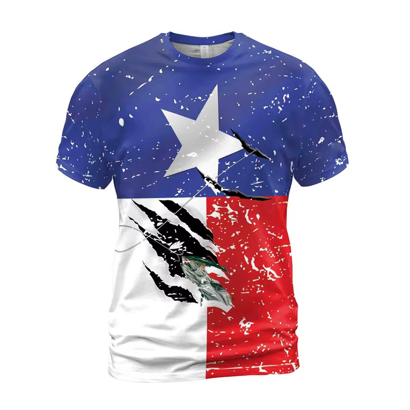 Porto Rico drapeau graphique T-shirt pour hommes Football sport décontracté respirant à manches courtes t-shirts