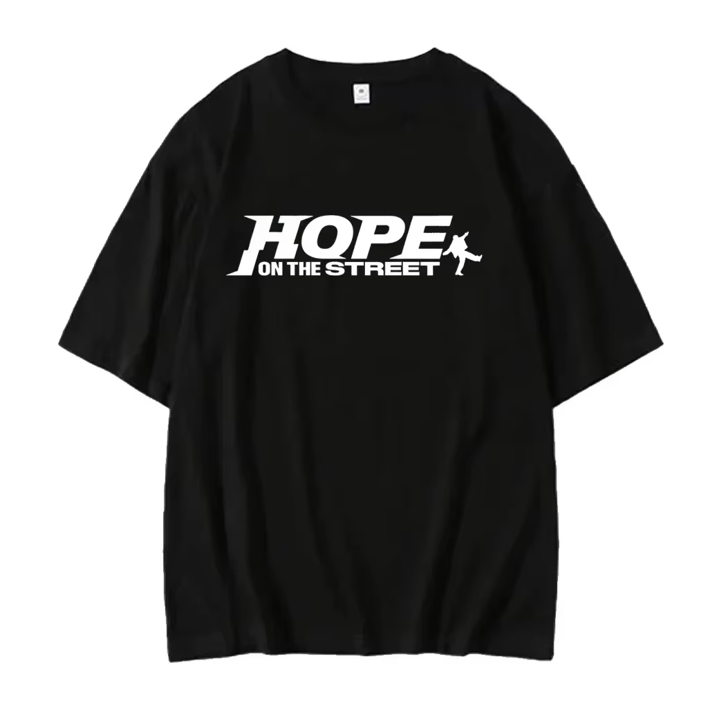 Hope on The Stage Street Kpop Fan Top Hommes Femmes T-Shirt J-HOPE LA World Tour Happy JIN Imprimé graphique O-cou Été