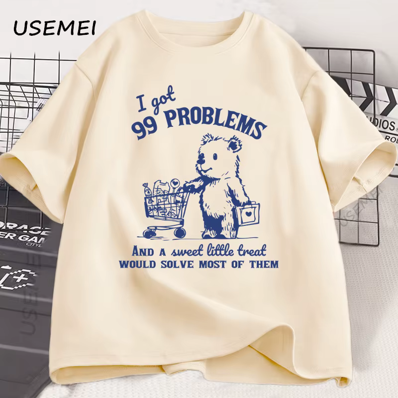J'ai 99 problèmes et un petit T-shirt doux pour hommes femmes drôle mignon
