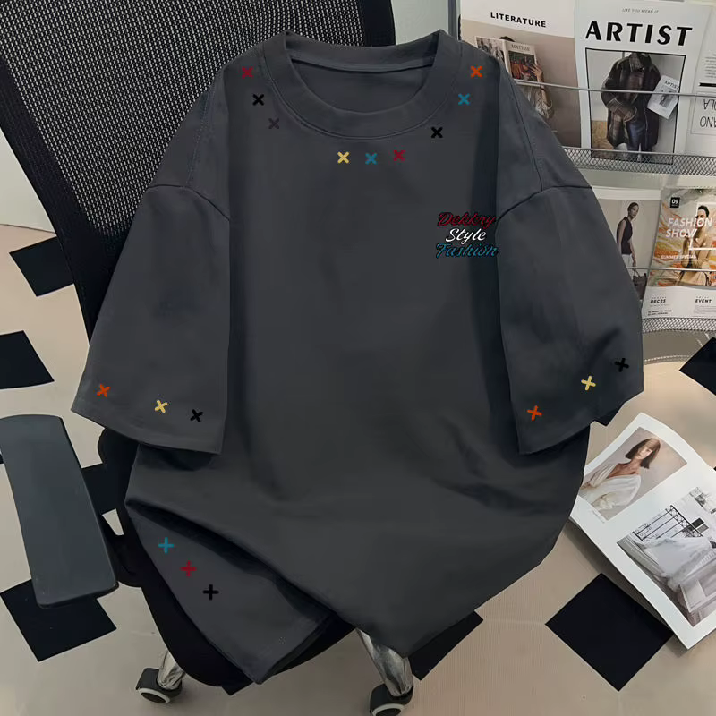 T-shirt en coton à manches courtes pour hommes et femmes, nouvelle tendance d'été, Simple, demi-manches, Cool, assorti à tout, couleur unie, haut de tempérament
