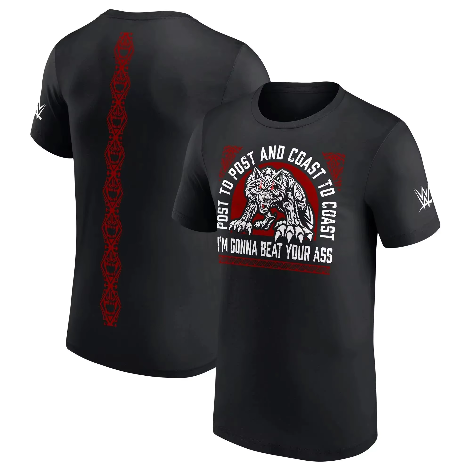 T-shirt de combat de lutte pour homme Jacob Fatu 2026 noir
