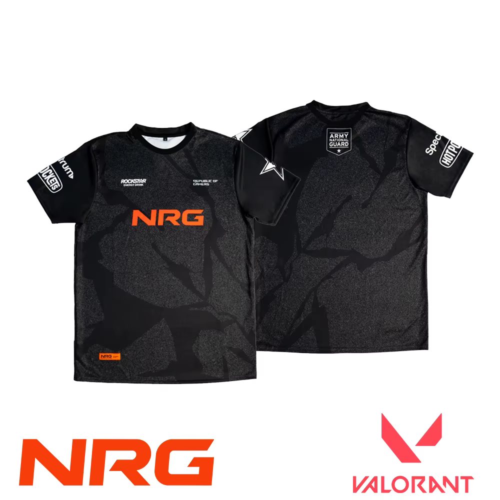 2025 nouveau NRG e-sports Club Jersey T-shirts Valorant événement hommes équipe uniforme t-shirt Style de jeu mode sport haut pour femme