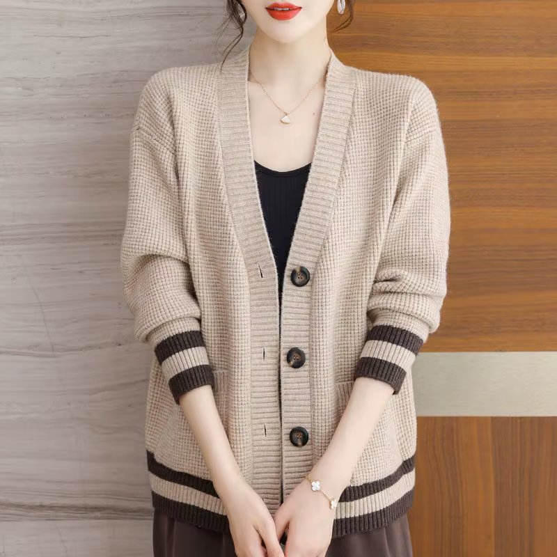 Tricot Cardigan pour femmes boutons à manches longues tricots hauts automne hiver vêtements femme manteau printemps