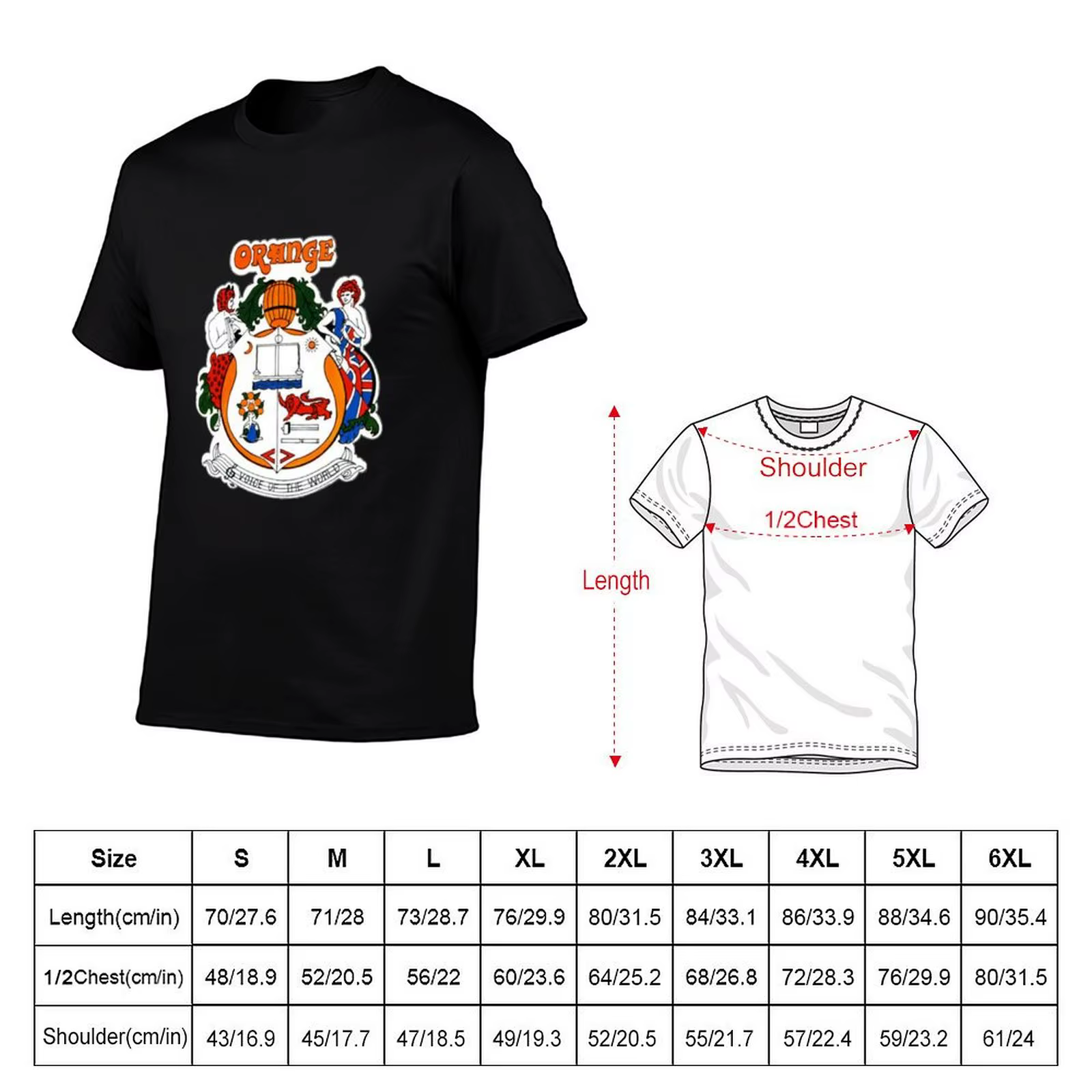 Orange Amplification voice of the world T-shirt classique léger pour les fêtes