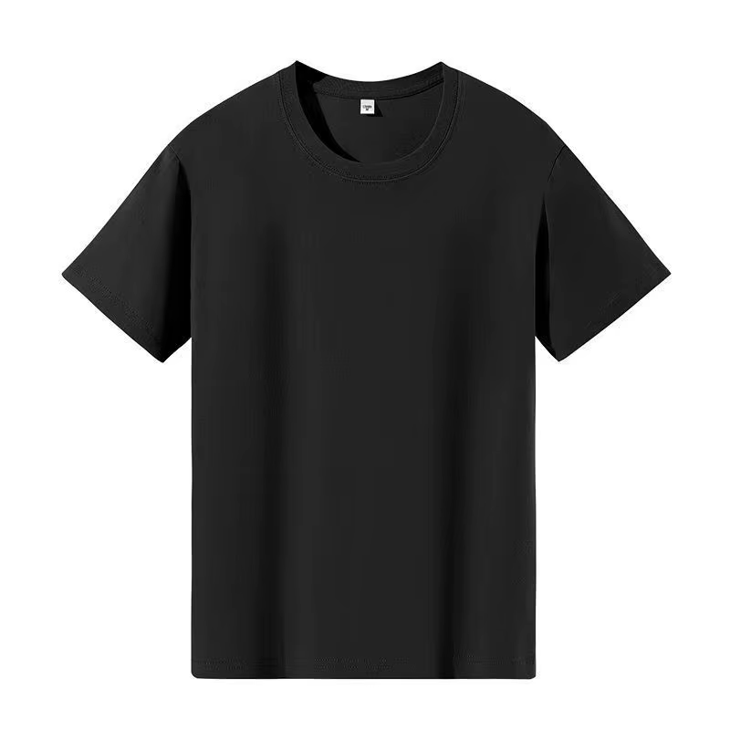 T-shirt à manches courtes de couleur unie à la mode pour homme