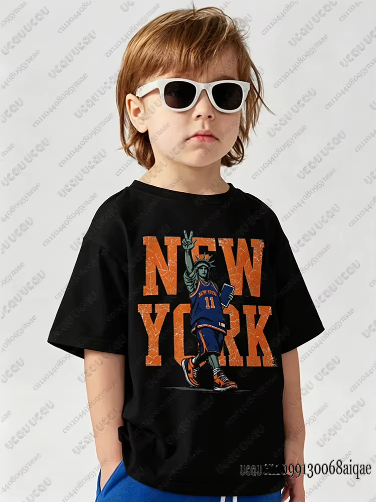 T-shirt de basket-ball Jalen Brunson 2026 New York Knicks pour adultes/enfants