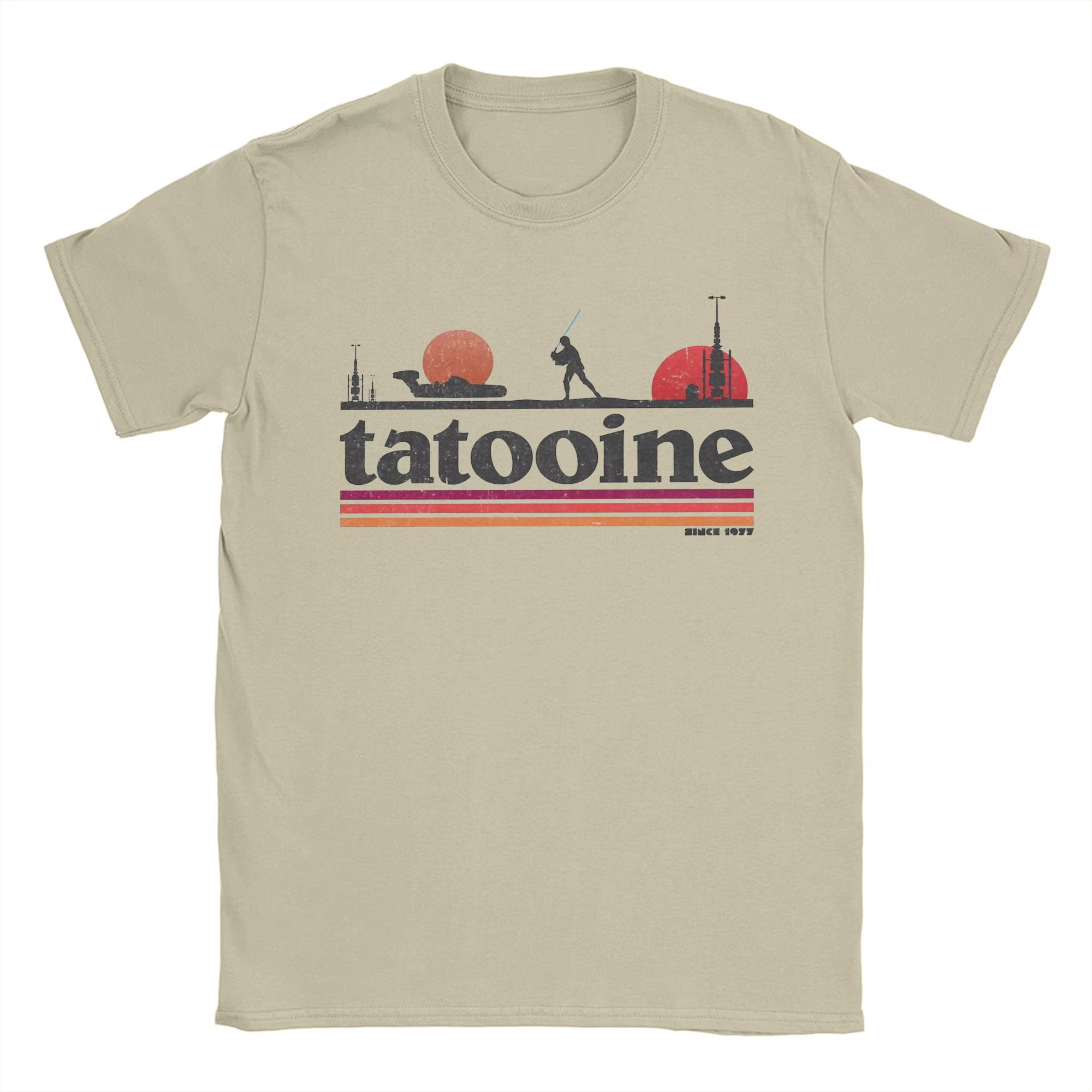 Casual Planet Sky Tatooine T-Shirts pour hommes col rond coton t-shirt à manches courtes