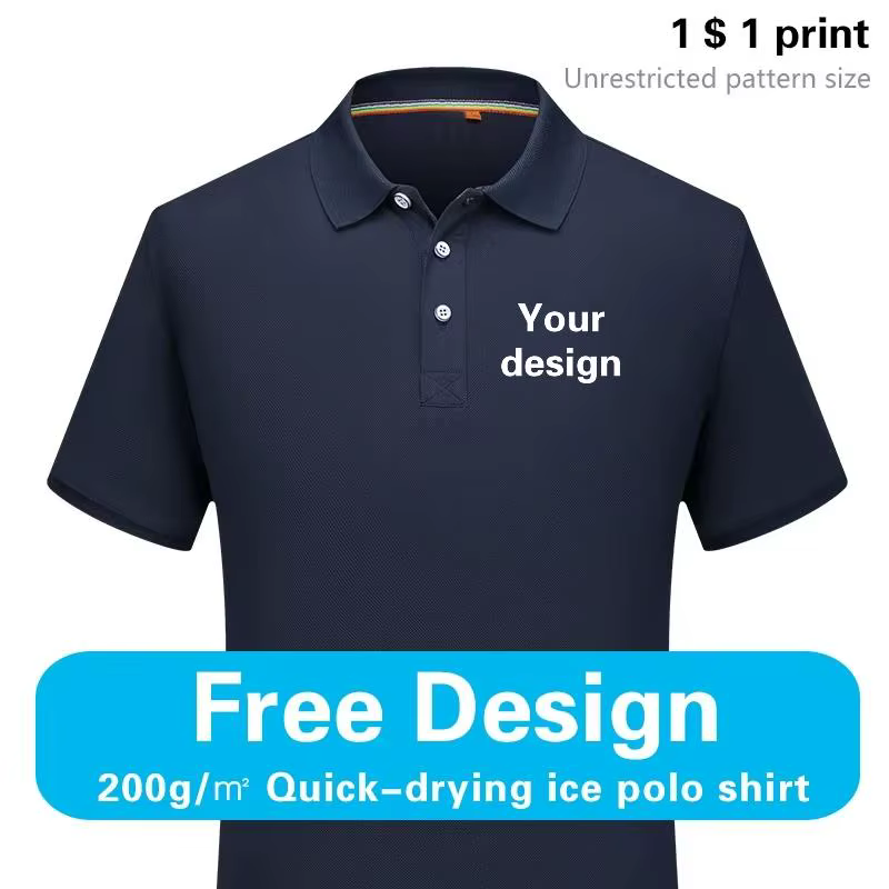 Polo personnalisé en soie glacée pour hommes et femmes