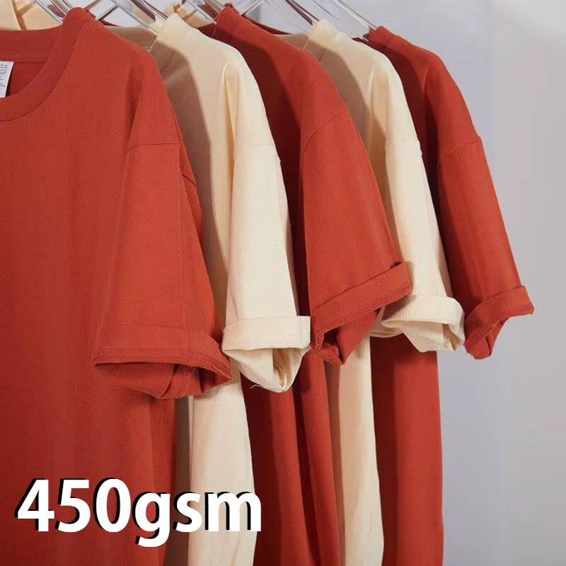 T-shirt à manches courtes en coton lourd 450g