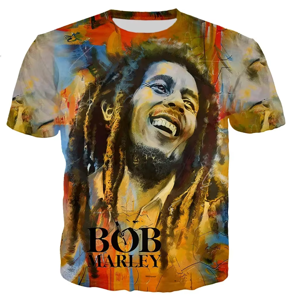 Bob Marley 3D T-shirt imprimé hommes femmes mode décontracté Style Harajuku à manches courtes rappeur chanteur