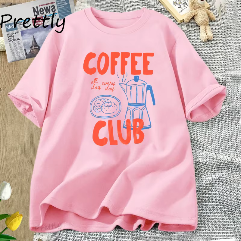 Coffee Club t-shirt femmes drôle café amant rétro