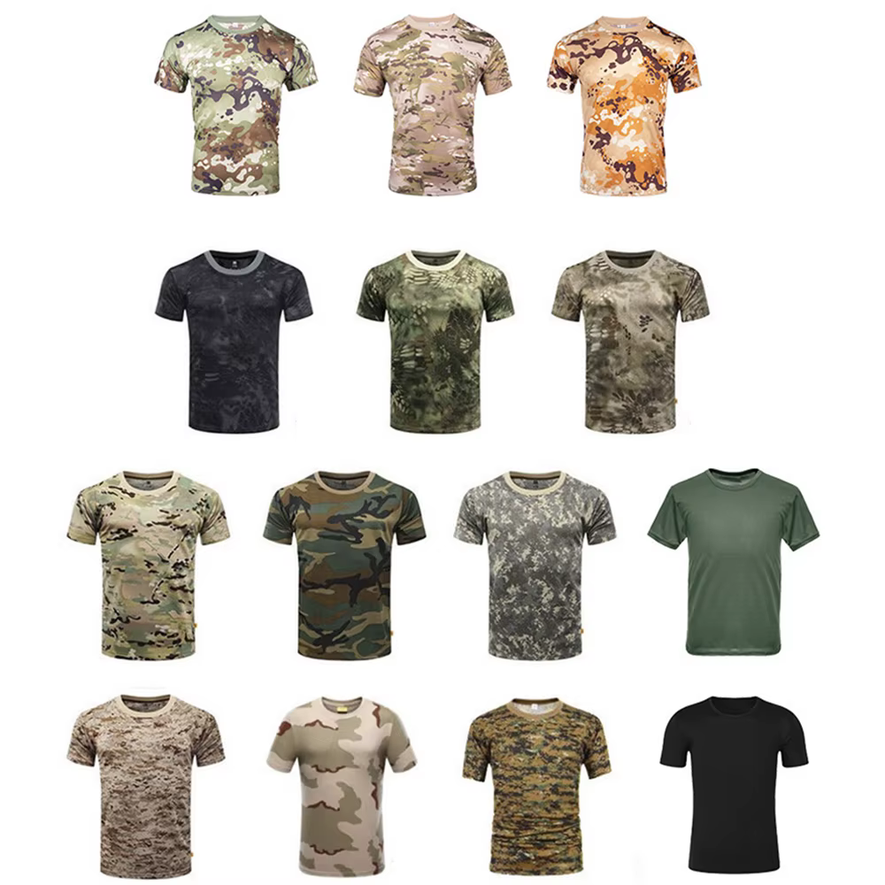 CamSolomon-T-shirt à manches courtes et col rond 3D pour hommes
