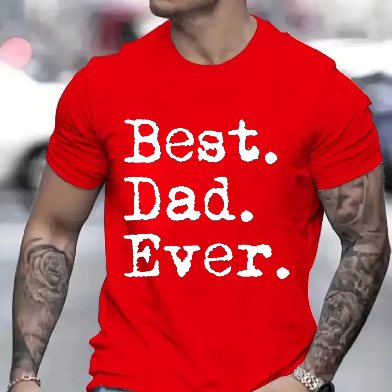 Meilleur papa jamais T-shirt pour hommes père famille mari grand-père drôle cadeau d'anniversaire graphique Streetwear