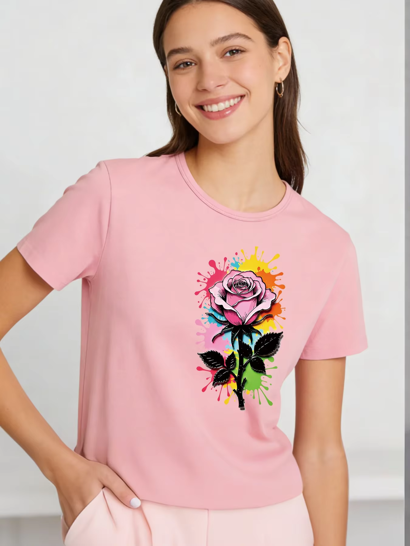 T-shirt vert pour femme