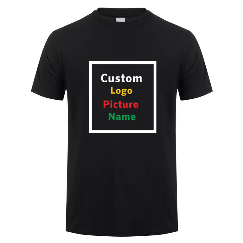 T-Shirt personnalisé faites votre conception Logo texte hommes imprimer équipe d'entreprise