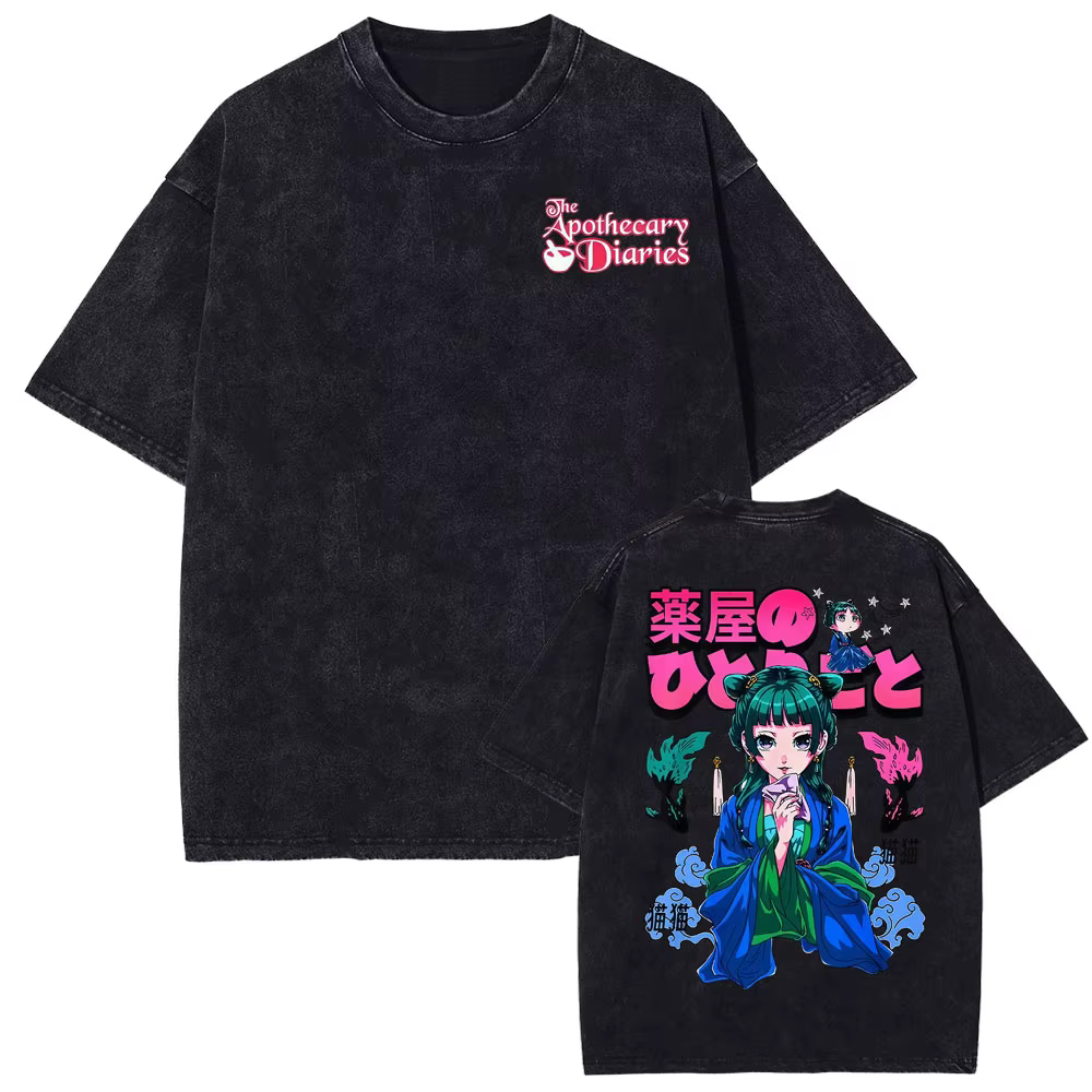 Mao Mao's Apothecary Diaries Anime lavé T-shirts remèdes médecine dessin