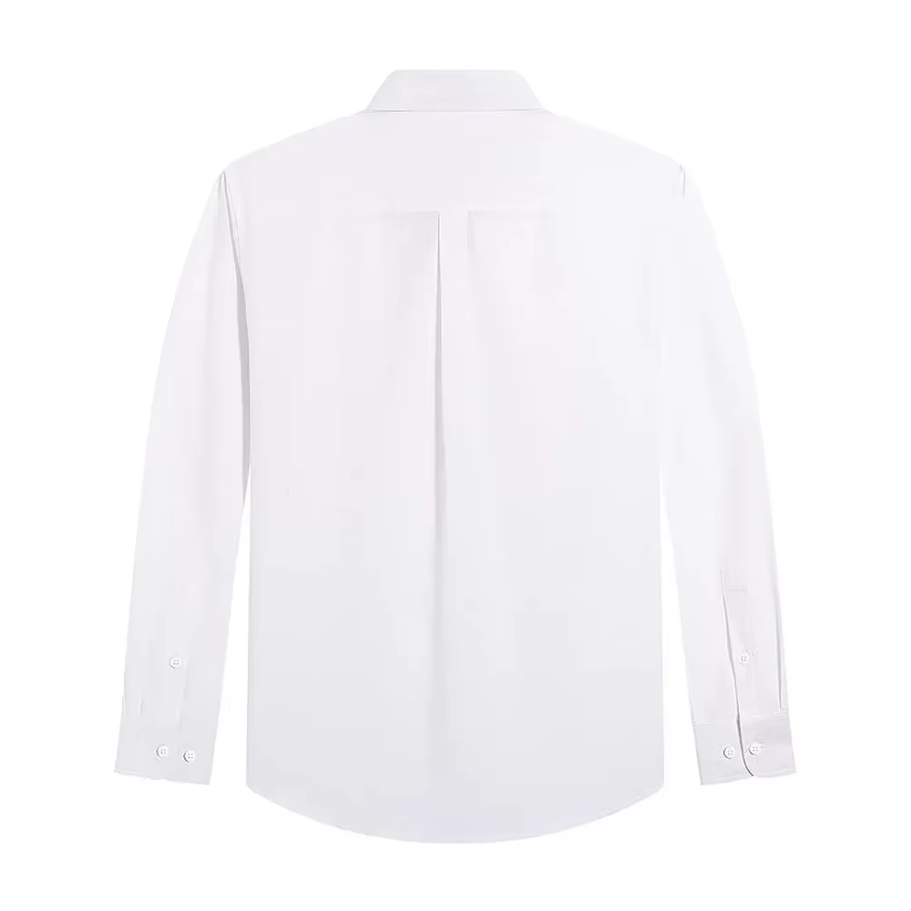 Chemises à manches longues pour hommes chemise Oxford de couleur unie