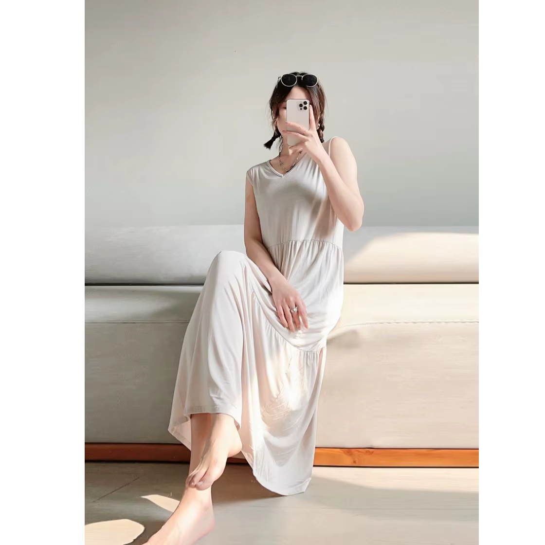 Robe longue à plusieurs niveaux pour femmes