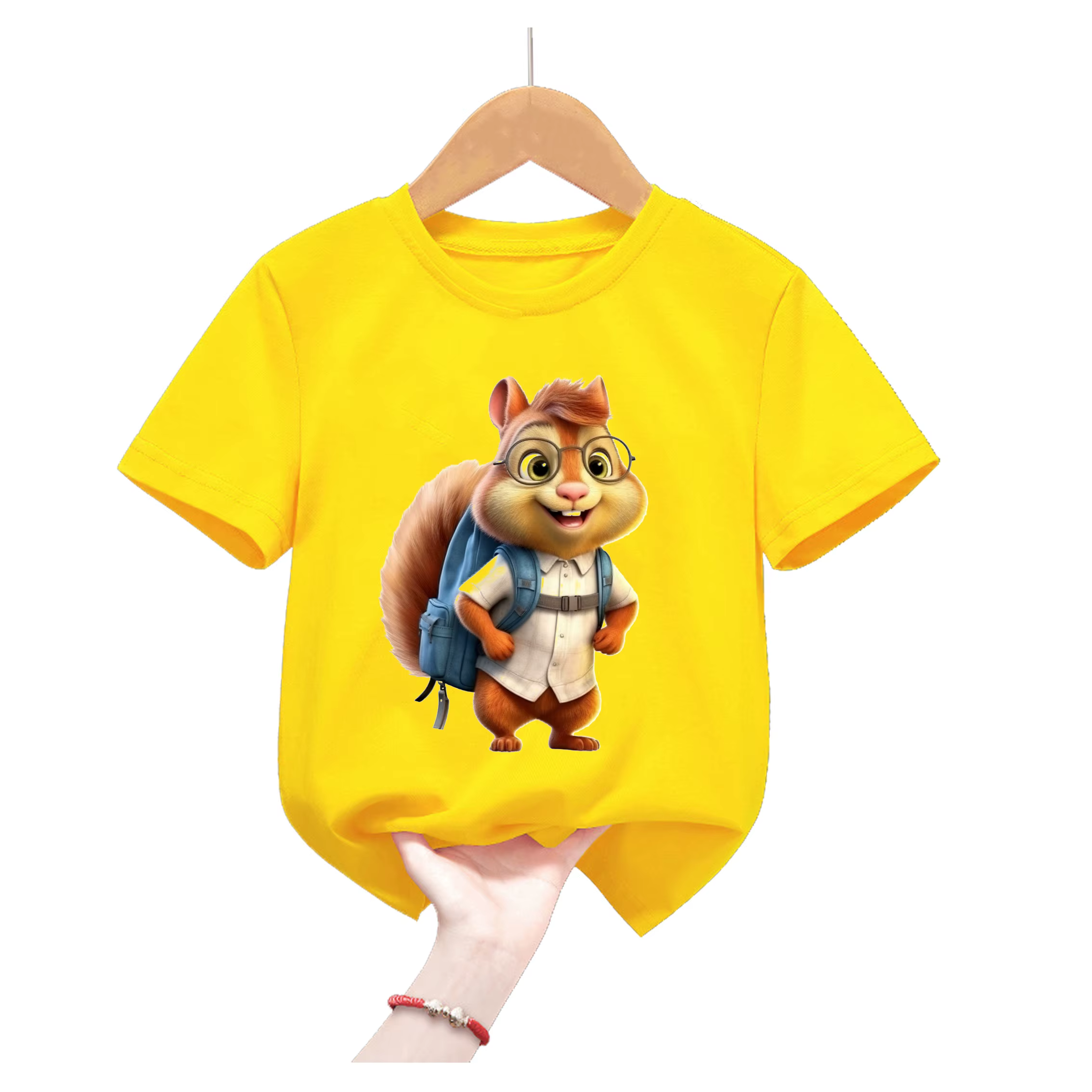 T-shirt jaune à manches courtes pour enfant