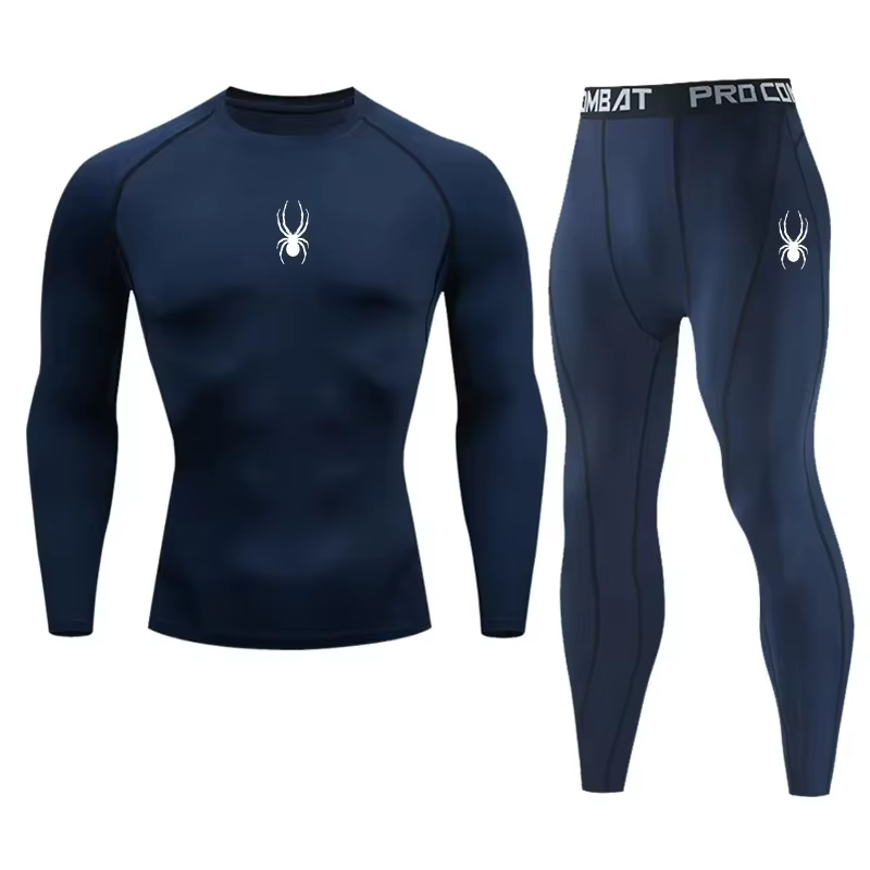 T-shirt de compression de sport pour homme à manches longues