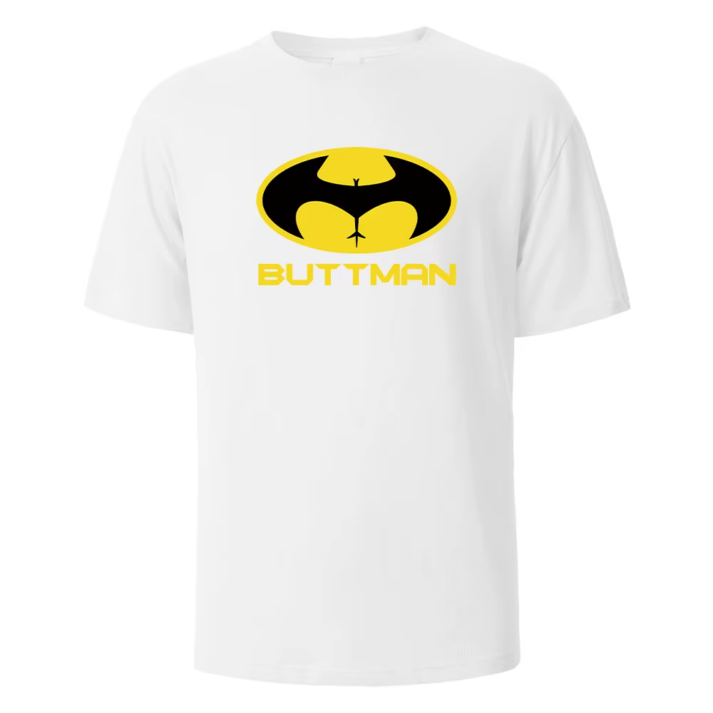 T-shirt imprimé Buttman pour hommes et femmes