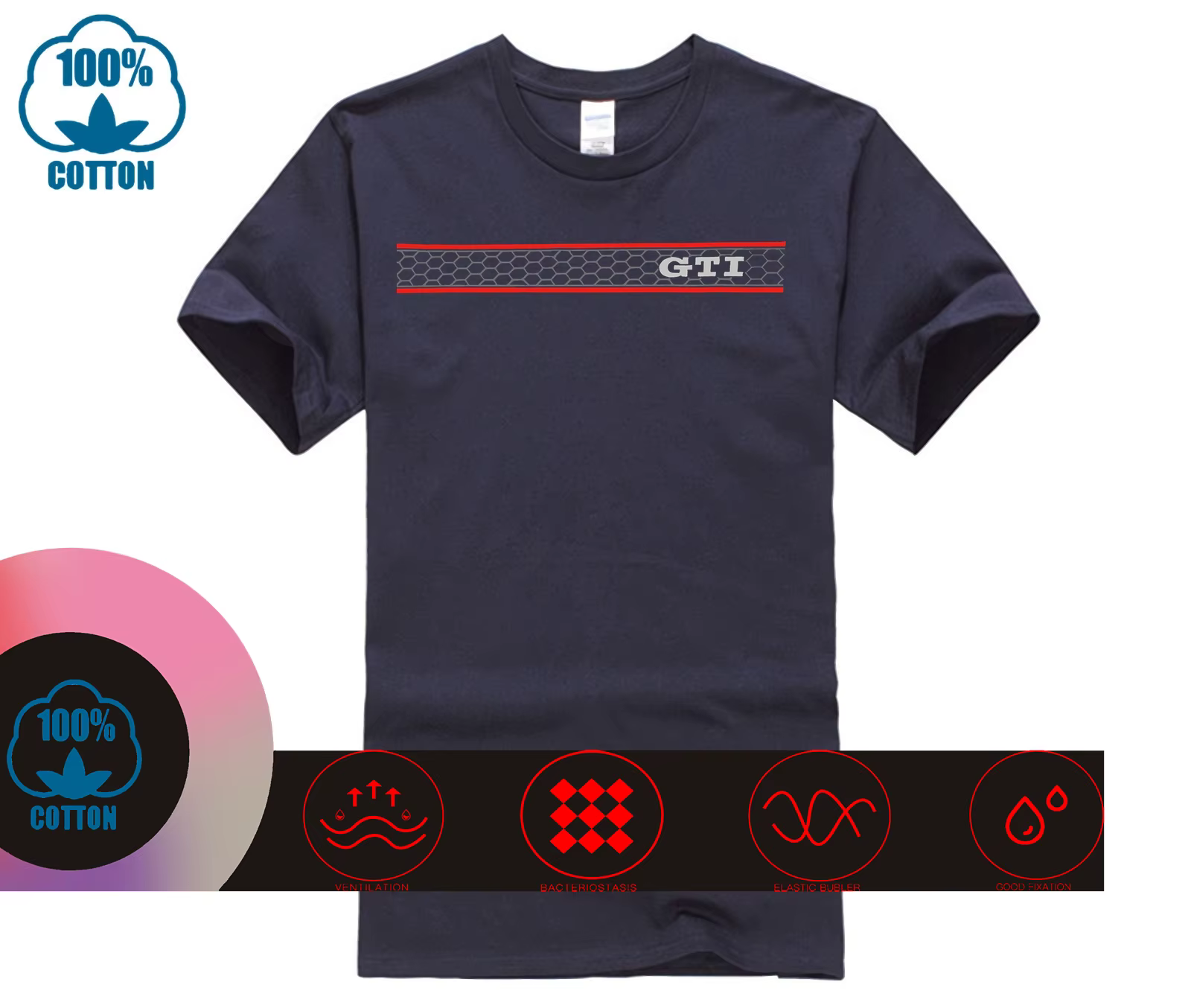 T-shirt imprimé col rond manches courtes