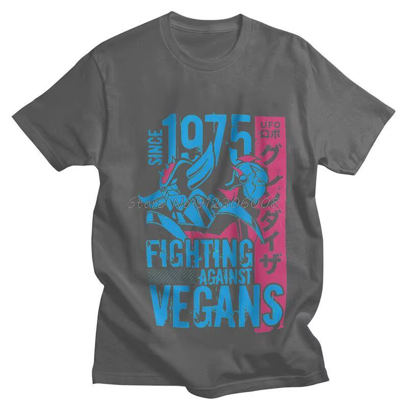 Grendizer Vegan T-shirt foncé hommes graphique
