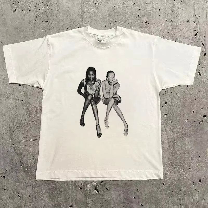 T-shirt graphique hommes femmes haut Vintage Hip Hop Streetwear surdimensionné