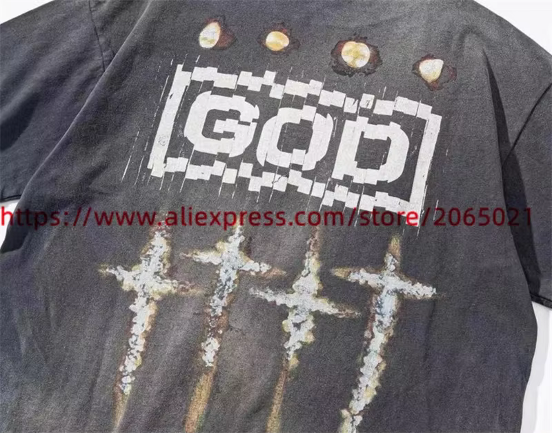 T-shirt vintage délavé pour hommes et femmes