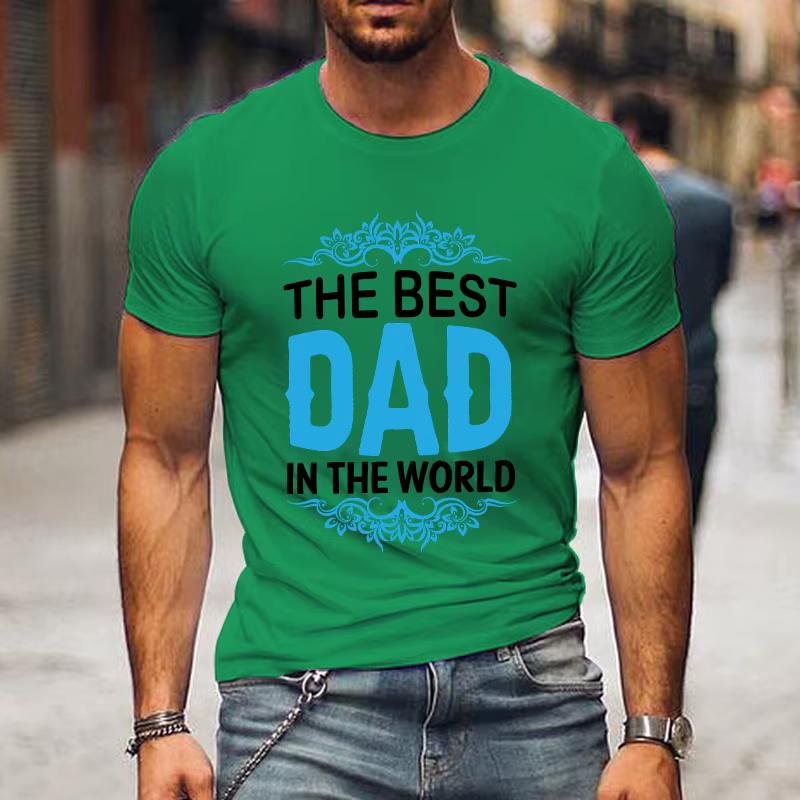 Chaud le meilleur papa du monde fête des pères graphique à manches courtes T-Shirts pour hommes chemises T-Shirt ample