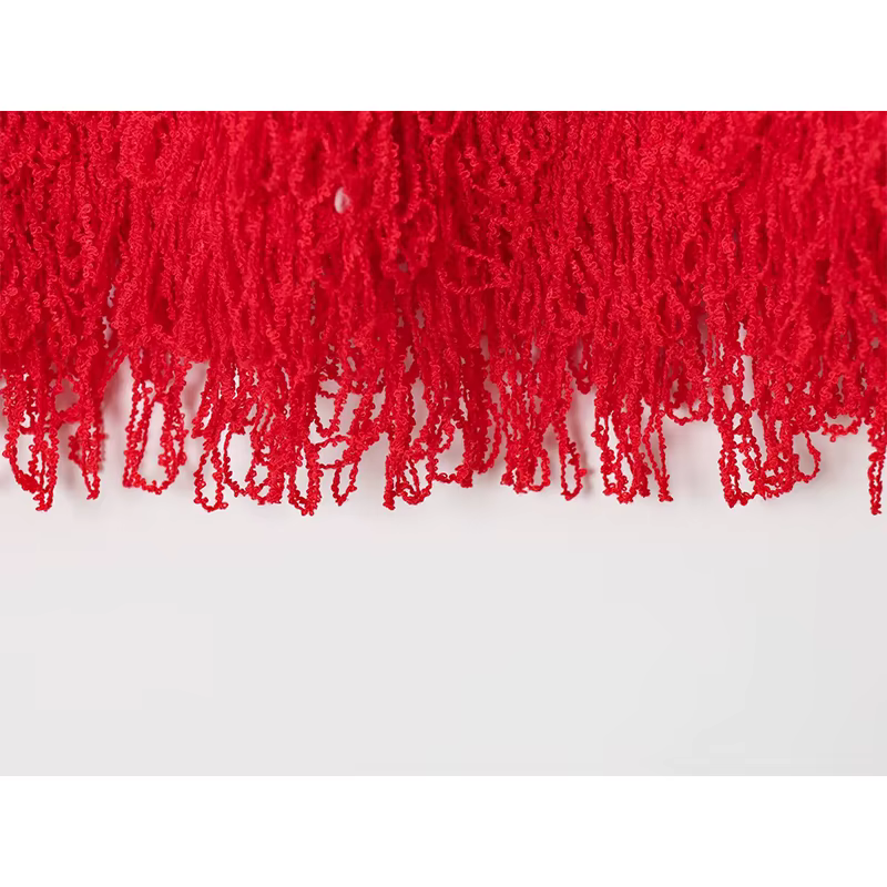 Gland sans manches tricoté gilet haut femmes col rond décontracté automne rouge hauts pullover