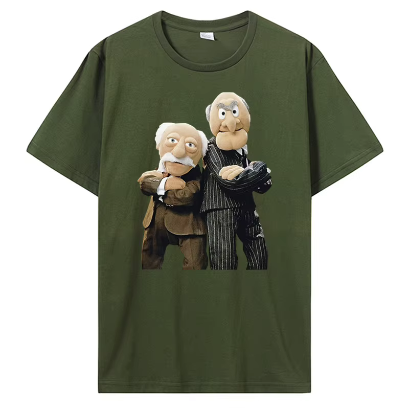 Statler et Waldorf T-Shirt noir vêtements mode 100% coton bonne qualité marque