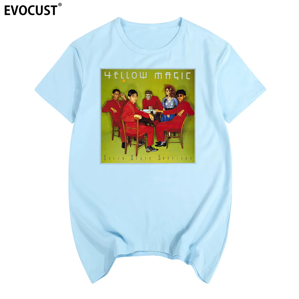 T-shirt jaune YMO de Magic Orchestra pour hommes et femmes