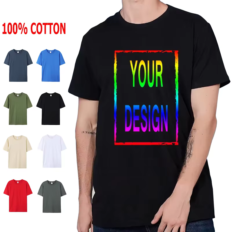 T-shirt en coton personnalisé avec logo