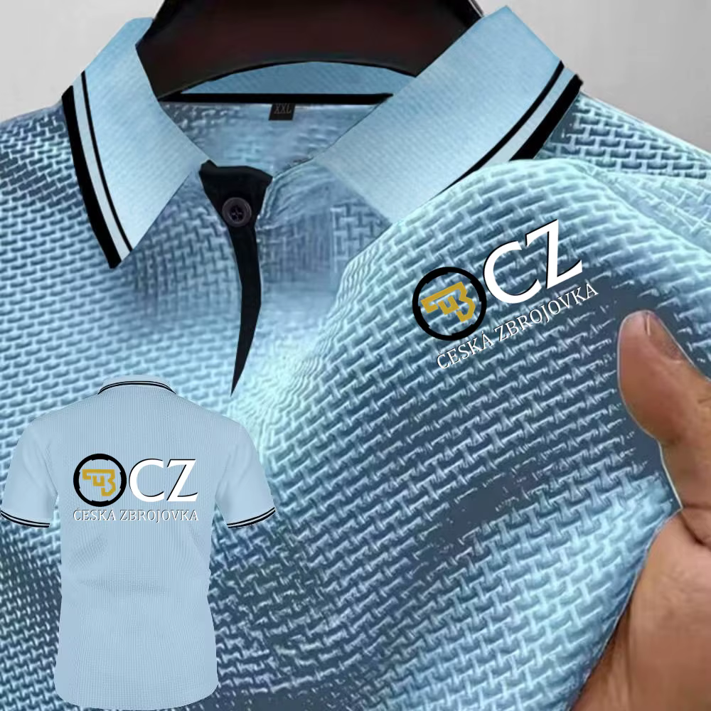 Polos CZ Ceska Zbrojovka armes à feu hommes glace soie Cool Fit hauts t-shirt Chic jeunesse