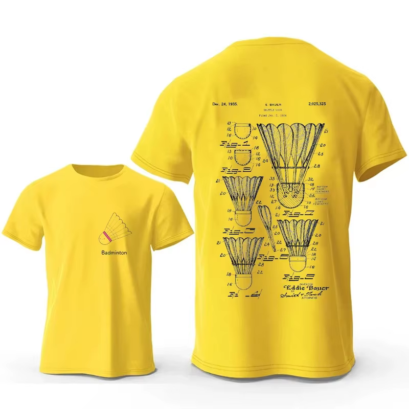 T-shirt imprimé badminton pour hommes