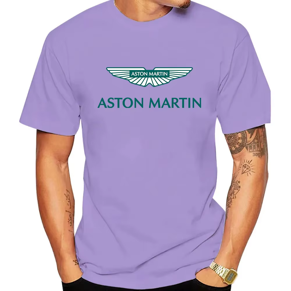 Aston Martin Racing Team Logo T-Shirt homme et femme été manches courtes décontracté mode 100% pur coton haut de sport
