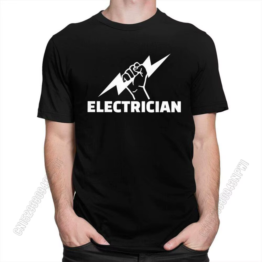 T-Shirt à manches courtes pour homme, en pur coton, cadeau pour électricien